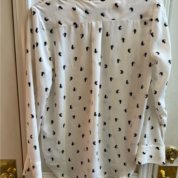 New Banana Republic Black Cat Blouse - Picture 5 of 8